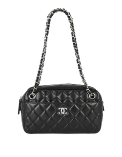 CC Quilted Camera Bag, Lambskin, Black, E, 3*